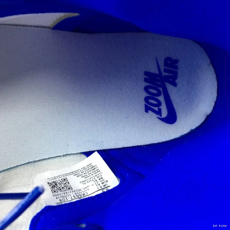 White CK6637-104 Zoom Retro Racer 1 Blue Jordan  High 0118